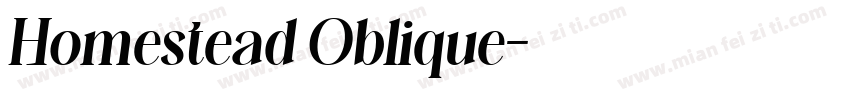 Homestead Oblique字体转换